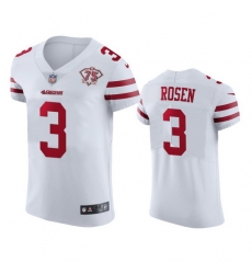 Nike San Francisco 49ers 3 Josh Rosen White Men 75th Anniversary Stitched NFL Vapor Untouchable Elite Jersey