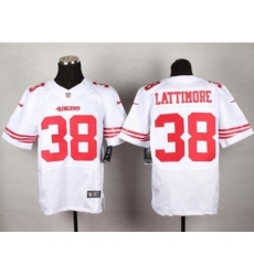 Nike San Francisco 49ers 38 Marcus Lattimore White Elite NFL Jersey