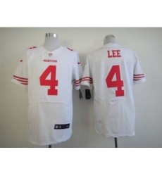 Nike San Francisco 49ers 4 Andy Lee White Elite NFL Jersey