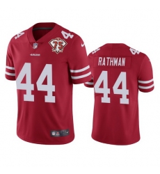 Nike San Francisco 49ers 44 Tom Rathman Red Men 75th Anniversary Stitched NFL Vapor Untouchable Limited Jersey