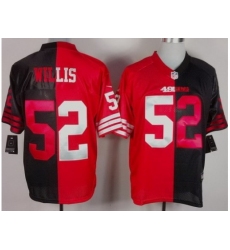 Nike San Francisco 49ers 52 Patrick Willis Black Red Elite Split NFL Jersey