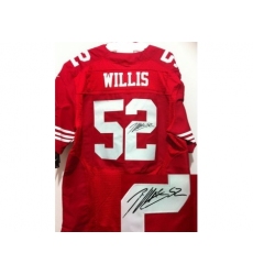 Nike San Francisco 49ers 52 Patrick Willis Red Elite Signed NFL Jersey