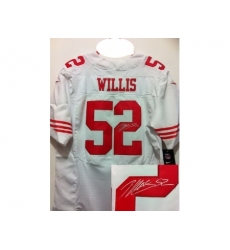 Nike San Francisco 49ers 52 Patrick Willis White Elite Signed NFL Jersey
