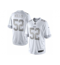 Nike San Francisco 49ers 52 Patrick Willis White Limited Platinum NFL Jersey