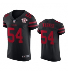 Nike San Francisco 49ers 54 Fred Warner Black Alternate Men 75th Anniversary Stitched NFL Vapor Untouchable Elite Jersey
