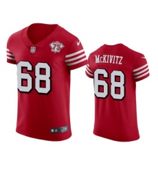Nike San Francisco 49ers 68 Colton Mckivitz Red Rush Men 75th Anniversary Stitched NFL Vapor Untouchable Elite Jersey