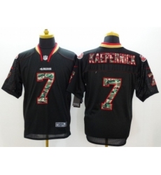 Nike San Francisco 49ers 7 Colin Kaepernick Black Elite Camo Fashion NFL Jersey