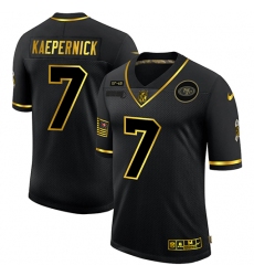 Nike San Francisco 49ers 7 Colin Kaepernick Black Gold 2020 Salute To Service Limited Jersey