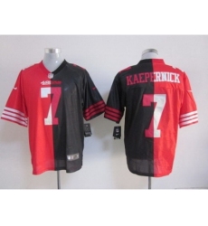 Nike San Francisco 49ers 7 Colin Kaepernick Black Red Elite Split NFL Jersey
