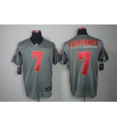 Nike San Francisco 49ers 7 Colin Kaepernick Grey Elite Shadow NFL Jersey