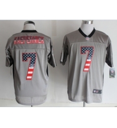 Nike San Francisco 49ers 7 Colin Kaepernick Grey Elite Shadow USA Flag Fashion NFL Jersey