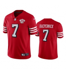 Nike San Francisco 49ers 7 Colin Kaepernick Red Rush Men 75th Anniversary Stitched NFL Vapor Untouchable Limited Jersey