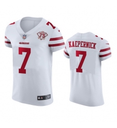 Nike San Francisco 49ers 7 Colin Kaepernick White Men 75th Anniversary Stitched NFL Vapor Untouchable Elite Jersey