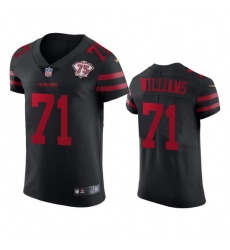 Nike San Francisco 49ers 71 Trent Williams Black Alternate Men 75th Anniversary Stitched NFL Vapor Untouchable Elite Jersey