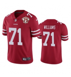 Nike San Francisco 49ers 71 Trent Williams Red Men 75th Anniversary Stitched NFL Vapor Untouchable Limited Jersey