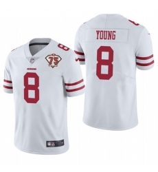 Nike San Francisco 49ers 8 Steve Young White 75th Anniversary Vapor Untouchable Limited Jersey