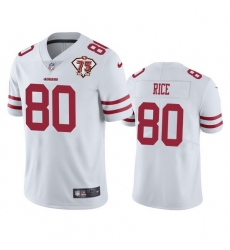 Nike San Francisco 49ers 80 Jerry Rice White Men 75th Anniversary Stitched NFL Vapor Untouchable Limited Jersey