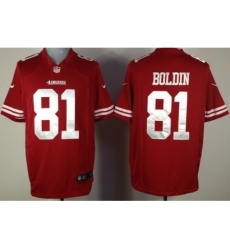 Nike San Francisco 49ers 81 Anquan Boldin Red Game NFL Jersey