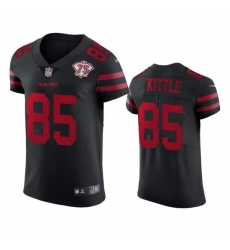 Nike San Francisco 49ers 85 George Kittle Black Alternate Men 75th Anniversary Stitched NFL Vapor Untouchable Elite Jersey