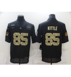 Nike San Francisco 49ers 85 George Kittle Black Camo 2020 Salute To Service Limited Jersey