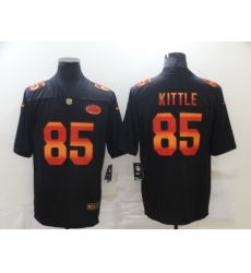 Nike San Francisco 49ers 85 George Kittle Black Colorful Fashion Limited Jersey