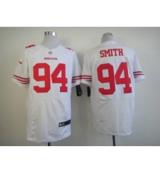 Nike San Francisco 49ers 94 Justin Smith White Elite NFL Jersey
