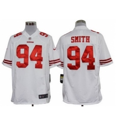 Nike San Francisco 49ers 94 Justin Smith White Game NFL Jersey