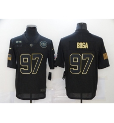 Nike San Francisco 49ers 97 Nick Bosa Black 2020 Salute To Service Limited Jersey