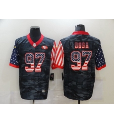 Nike San Francisco 49ers 97 Nick Bosa Black Camo USA Flag Limited Jersey