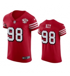 Nike San Francisco 49ers 98 Arden Key Red Rush Men 75th Anniversary Stitched NFL Vapor Untouchable Elite Jersey