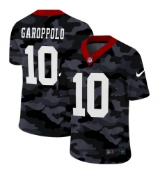 San Francisco 49ers 10 Jimmy Garoppolo Men Nike 2020 Black CAMO Vapor Untouchable Limited Stitched NFL Jersey
