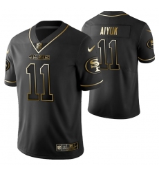 San Francisco 49ers 11 Brandon Aiyuk Black Golden Limited Edition Stitched NFL Jersey