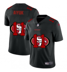 San Francisco 49ers 11 Brandon Aiyuk Men Nike Team Logo Dual Overlap Limited NFL Jersey Black