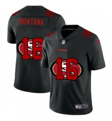 San Francisco 49ers 16 Joe Montana Men Nike Team Logo Dual Overlap Limited NFL Jersey Black