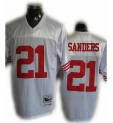 San Francisco 49ers 21 Deion Sanders Premier Throwback Color white Jersey