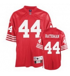 San Francisco 49ers 44 Rathman Red Throwback Jerseys