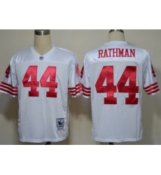 San Francisco 49ers 44 Rathman White Throwback M&N NFL Jerseys