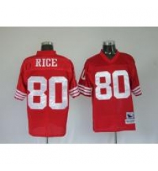 San Francisco 49ers 80 J.Rice red Throwback Jerseys