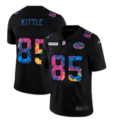 San Francisco 49ers 85 George Kittle Men Nike Multi Color Black 2020 NFL Crucial Catch Vapor Untouchable Limited Jersey