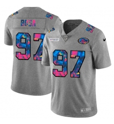 San Francisco 49ers 97 Nick Bosa Men Nike Multi Color 2020 NFL Crucial Catch NFL Jersey Greyheather