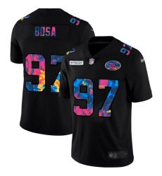 San Francisco 49ers 97 Nick Bosa Men Nike Multi Color Black 2020 NFL Crucial Catch Vapor Untouchable Limited Jersey