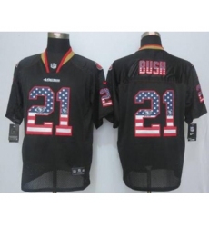 nike nfl jerseys san francisco 49ers 21 bush black[Elite USA flag fashion][bush]