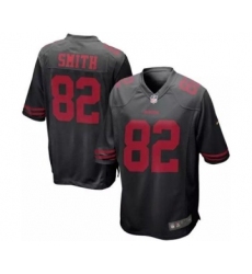 nike nfl jerseys san francisco 49ers 82 smith black[nike limited][smith]