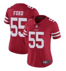49ers 55 Dee Ford Red Team Color Womens Stitched Football Vapor Untouchable Limited Jersey