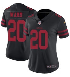 Nike 49ers #20 Jimmie Ward Black Alternate Womens Stitched NFL Vapor Untouchable Limited Jersey