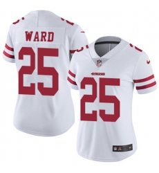 Nike 49ers #25 Jimmie Ward White Womens Stitched NFL Vapor Untouchable Limited Jersey