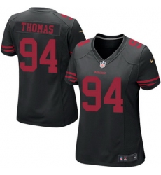 Nike 49ers #94 Solomon Thomas Black Alternate Womens Stitched NFL Elite Jersey