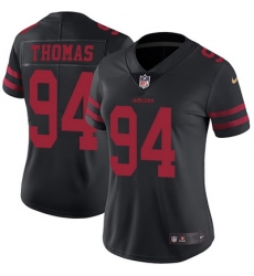 Nike 49ers #94 Solomon Thomas Black Alternate Womens Stitched NFL Vapor Untouchable Limited Jersey