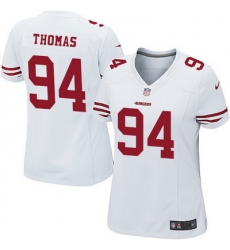 Nike 49ers #94 Solomon Thomas White Womens Stitched NFL Elite Jersey