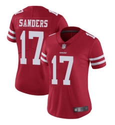 Women 49ers 17 Emmanuel Sanders Red Team Color Stitched Football Vapor Untouchable Limited Jersey